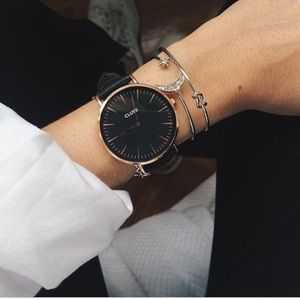 Cluse La Boheme Leather Strap Watch w/ Extra Band!